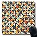 Produktbild Luancrop Mousepads für Computer Geometrisch Orange Midcentury Retro Vintage Braun Türkis 50S 60S 70S Abstraktes Blumenmuster Türkis rutschfeste, längliche Gaming-Mausunterlage