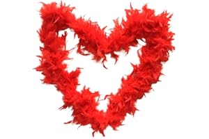 MOBYAT Plumes 2 m, 7 Couleurs en Option Boas Plumes fête, Plumes Naturelles, déguisement Plumes, Habillage Danse fête, Cadeaux Boas Plumes pour Noël, Nouvel an