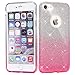 Produktbild iPhone 8 Hülle, iPhone 7 Hülle, Schutzhülle iPhone 8 Silikon Hülle, Einfho 2 in 1 Glitzer Bling TPU Silikon Schutzhülle Case Hülle für iPhone 7 Etui Kristall Glänzend Gradient Glitzer Handyhülle iPhone 8 Silikon Hülle Stoßdämpfend TPU Silikon Schutz Handy Hülle Case Tasche Silikon Steckdose Schale Elegant Crystal Case Skin Glitzer Schutzhülle Bumper Schutzhülle für Apple iPhone 8 / iPhone 7 (Glitzer rosa)