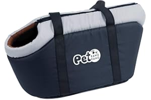 SANGOGO Borsa a tracolla pieghevole per animali domestici, per gatti di piccola taglia (Nero, L)