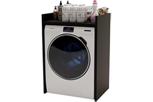 ‎CRAFTPAK CraftPAK Waschmaschinenschrank geeignet für Waschmaschine & Wäschetrockner, Waschmaschinenschrank Überbauschrank, Badezimmermöbel Größe 66x97x48 cm Farbe Schwarz