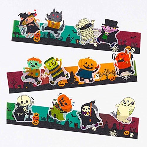 Bande Tape Set of 2 Masking Roll Stickers, Halloween Stickers, for Scrapbooking DIY (BDA241)