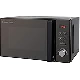 Russell Hobbs RHM2076B 20 Litre 800 W Black Digital Solo Microwave with 5 Power Levels, Automatic Defrost, 8 Auto Cook Menus,