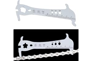 GMMG Medidor de Cadena Desgaste de Cadena de Bicicleta Indicador de Desgaste de Cadena Herramienta Medidor de Desgaste para Bici Bicicleta de Montaña(12,5 x 4,5cm)