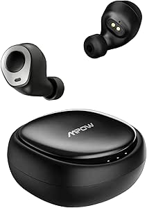 Wireless Earbuds, [Business Style] Mpow T3 Bluetooth Earbuds Up to 24hrs playtime HD Stereo Sound, IPX5/One-Step Pairing/cVc 8.0, True Wireless sports Earphones Earbuds with Mic