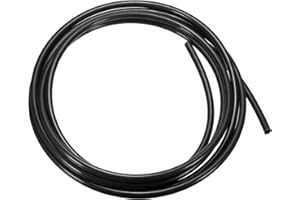 sourcing map Pneumatic Tubing Pipe Pu Hose 12mm OD x 8mm ID 5 Meters(16.4 FT) Air Compressor PU Polyurethane Line Hose Tube for Air Compressor Water Fluid Transfer, Black
