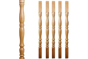 LZMZMQ Pasamanos Escalera Barandillas Balaustres De Madera De Cubierta De 90 Cm De Alto, Balaustrada De Pasillo De Canal De Porche Cuadrado para Escalera, Columna De Escalones De Escalera De Entrada