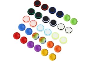 Androxeda Joystick Daumenkappe Zubehör Silikonschutzhülle ist kompatibel für PS5 / PS4 / PS3 / PS2 / Xbox 360 / Xbox One Controllern. (15 Paar Mischfarben)