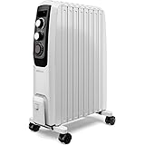 Pro Breeze Radiatore ad Olio 2000W – 8 Elementi, 3 Impostazioni di Calore, Timer e Termostato