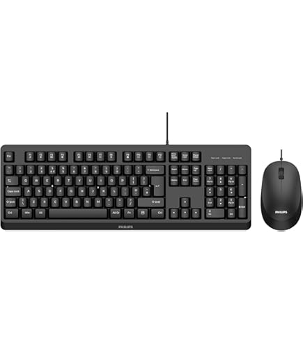 Tastiera E Mouse Wireless Philips - Set Con Bluetooth Per PC, Mac E IOS, Nero - Foto 5