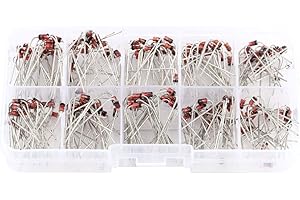 YOSOO HEALTH GEAR 1W Zener Dioda Zestaw 200 szt. 10 wartości diod regulacji napięcia, 1N4728 1N4729 1N4730 1N4731 1N4732 1N4733 1N4734 1N4735 1N4736 1N4736 1N4736 737, 3,3 V - 7,5 V