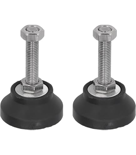 Ganter Normelemente GN 41 40 M12 80 D3 SK 41 40 M12 80 D3 SK roestvrij stalen stelvoeten | rubber gevulkaniseerd, zilver, schroefdraad d2: M12X80