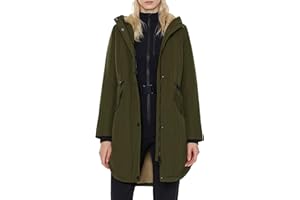 ELEZAY Women's Winter Coat Fleece Lined Parka Jacket with Hood Mid Length Warm Casual Jacket