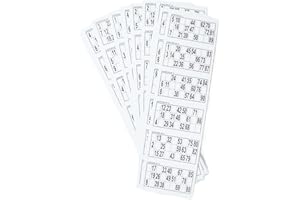 BINGO SOCIAL 510 Cartones de Bingo para TACHAR (Blanco)