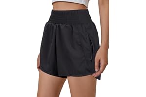 RISIPU Women Sport Shorts with Pockets Activewear Shorts Quick Dry Lightweight Short Running Short for Gym Sports Workout