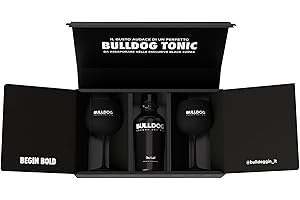 Bulldog Tonic Kit: Bulldog London Dry Gin 70 cl; 2 Black Copa Bulldog Gin