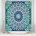 Produktbild Mildew Resistant Fabric Shower Curtain with Hooks - Green and Blue Mandala Decor Bathroom Curtains 100% Waterproof & Eco-Friendly 60x72IN