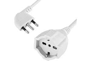 Electraline 46108 Prolunga, Bianco, 5 M