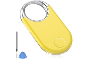 HENDARI Smart Tag Air Traceur, Localisateur d'objets Compatibles avec Apple Localiser Application (iOS Uniquement), Bluetooth Tracker Pack de 1 / Jaune