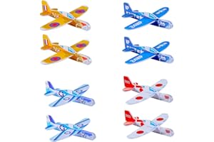 burkfeeg Planeur Mousse, Avion Polystyrene, Avion Volant Mousse Planeur Enfant Planeur Polystyrene Jeter Planeur pour Enfants Garçons Filles Jeux de Plein Air(8 pièces)
