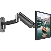 Bras Mural Support écran 17 à 32 Pouces - Réglage Hauteur/inclinaison/pivot, Charge Max 8 Kg, VESA 75/100 - Pour Bureau Ergonomique - 10