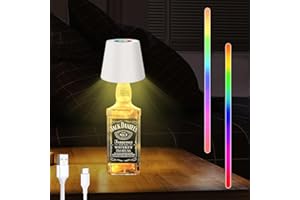Dadazhenxuan Lumelia Kabellose Flaschenlampe, 14 cm Aufsatz, LED, aufladbar, Touch-Steuerung, Wein Flaschen-Lampe mit Atem Licht für Esszimmer, Schlafzimmer (weiß)