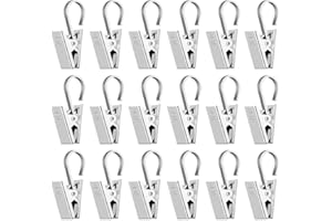 LIHAO 24 x Vorhang Clips Gardinen Metall Klammern mit Haken für Gardinen Vorhänge Lichterketten Foto (Mehrweg)