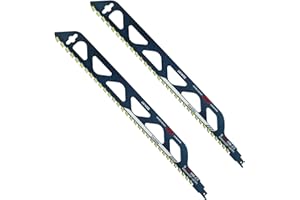 LAIWOO 2 Stück Säbelsägeblätter Stein, Hartmetallstahl Sägeblätter, Ytong Säge, Ziegelsäge Säbelsäge für Porenbeton, Beton für Einhell, Dewalt, Bosch (S2243HM, 455mm)