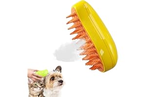 May Huang Cepillo de Vapor para Gatos, 3-en-1 Cat Steamy Brush, Vepillo de Vapor Autolimpiable para Gatos Perros, Cepillo Gatos Quitapelo con Vapor, Cepillo para Gatos para Mudar de Pelo (verde)
