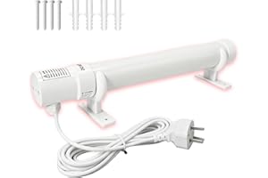 Warmfay Tubular Heater 2FT 120W, Tube Heater with Built In Thermostat and Mounting Brackets, Low Energy Frost Protection Thermal Protection Tube for Greenhouse Bathroom Conservatory
