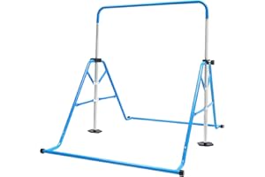 FETCOI Turnreck Gymnastik Kinder | Turnstange Garten Kinder | Garten Reck Reckanlage Indoor Horizontale Training Bar Trainingsgeräte Outdoor Fitness | Höhenverstellbar | Einfach zu Falten | EU Stock