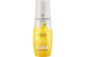 SodaStream Concentré Citron Sans Sucres pour Machine à Eau Pétillante et Soda | Préparez jusqu'à 9 Litres de Soda au Citron en Quelques Secondes, 440ml