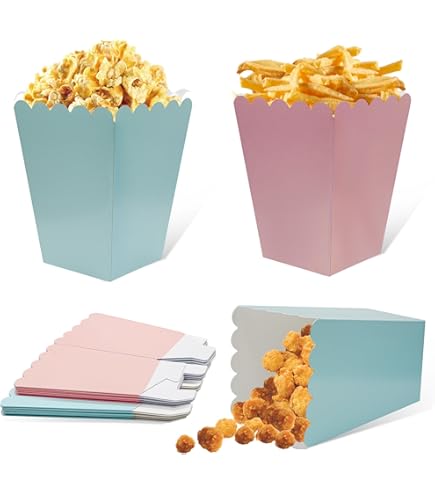 Pizsieat 60 Pezzi Porta Pop Corn,5 Stili Porta Patatine Fritte