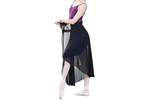 MUNAFIE Ballett Rock Damen Chiffon Wickelrock Ballettkleidung Verstellbare Taille Krawatten Tanz Röcke für Damen und Mädchen