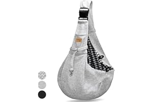 vrbabies Hundetragetasche,Hundetasche für Kleine Hunde und Andere Haustiere 5kg,Hundetragetuchtragetuch Hund Verstellbar Perfekt (Hellgrau, Schnalleneinstellung)