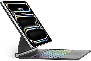 SENGBIRCH Magic Keyboard Case for iPad Pro 13 M5 2025 - UK Layout Floating Magnetic Design Backlit Touchpad Bluetooth Keyboard, Case for iPad Pro 13 inch M4 2024, Black