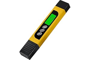QNCIGER Water Quality Tester, 3 in 1 Digital Water TDS Meter, EC Meter & Temperature Meter with 0-9990 PPM, Ideal Water Test Meter for Aquariums, Pools, Drinking Water and Hydroponics (Yellow)