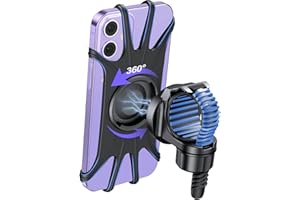 VUP Handyhalterung Fahrrad,abnehmbar 360°verstellbare Fahrrad Handyhalterung, universal Motorrad Handyhalterung für Allen Handy,Full Screen freundliche Handyhalter für Rennrad MTB Motorrad Kinderwagen