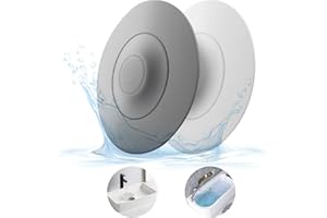 HUAERSICO Universal Abflussstopfen Silikon - Badewannenstöpsel und Waschbeckenstöpsel mit Press und Haarsieb Funktion,Praktisches Abflusssieb Gummi für Badewannen,Waschbecken, Küchenspülen,2er Set