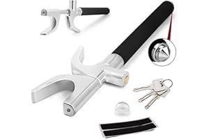 YINGJEE Universal Steering Wheel Claw Steering Wheel Lock for Car/Truck/SUV/Van, Anti-Theft Car Steering Wheel Lock with 3 Keys (Black)