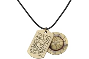 FAADBUK Anime Jewelry Bronze Straw Hat Necklace Bronze Straw Hat Keychain Cosplay Fans Gift