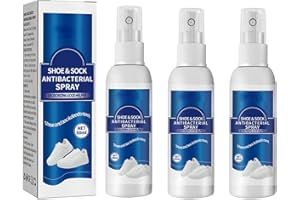 PELINUAR Shoe & Shock Antibacterial Deodorant Spray Foot Odor Eliminator Shoe Deodorizer,Muti-Purpose Foot Odor Control Odor Eaters for Shoes Sneakers Boots Sandals (3 Pcs)