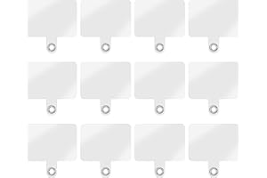 Dacitiery 12 Stück Handykette Handy Lanyard Pads, Universale Handykette Telefon Patch Handy Lanyard Pads, Handy Lanyard Patch für die Meisten Smartphones, Weiß