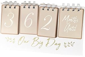 ALFIE FRANCIS Our Big Day - Wedding Countdown Calendar Engagement Gift Planning Organiser Desk Home Decor