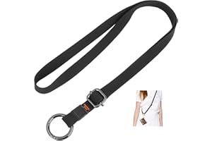 Desing Wish Cordón Correa Ajustable de Doble Uso Correa Cruzada Antipérdida para el Cuerpo Correa de Algodón para Cuello Soporte para Llaves Cartera Cámara