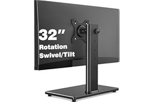 5Rcom Stojak na monitor Vesa, uchwyt do monitora 13-32", regulacja wysokości i pochylenia, obracany o 140° i obracany o 360°, z zarządzaniem kablami, maks. 10 kg, VESA 75/100 mm