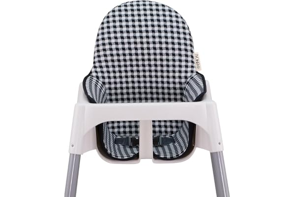 JYOKO KIDS Coussin pour le chaise haute Compatible avec Ikea Antilop, 100% Coton (Vichy)