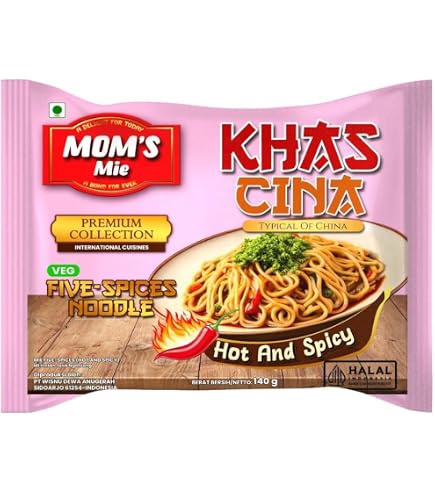 Mom's Mie TTL Hua Tiao Instant Noodles 140g Hot & Spicy Flavor