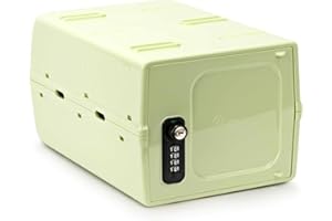 Urban August Double Combination & Key Lock Box - Hygienische abschließbare Box für Medizin, Lebensmittel & Elektronik - Schloss für Haus & Büro - Industriequalität Kunststoff (Grün)