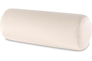 ‎TOTSY BABY Totsy Baby Nackenrolle mit Bezug Yoga Bolster Knierolle Lagerungsrolle Velvet 40x15 cm - Nackenkissen Kissenrolle Yogabolster Kniekissen Zierkissen und kleines Kissen Lange Rolle Beige